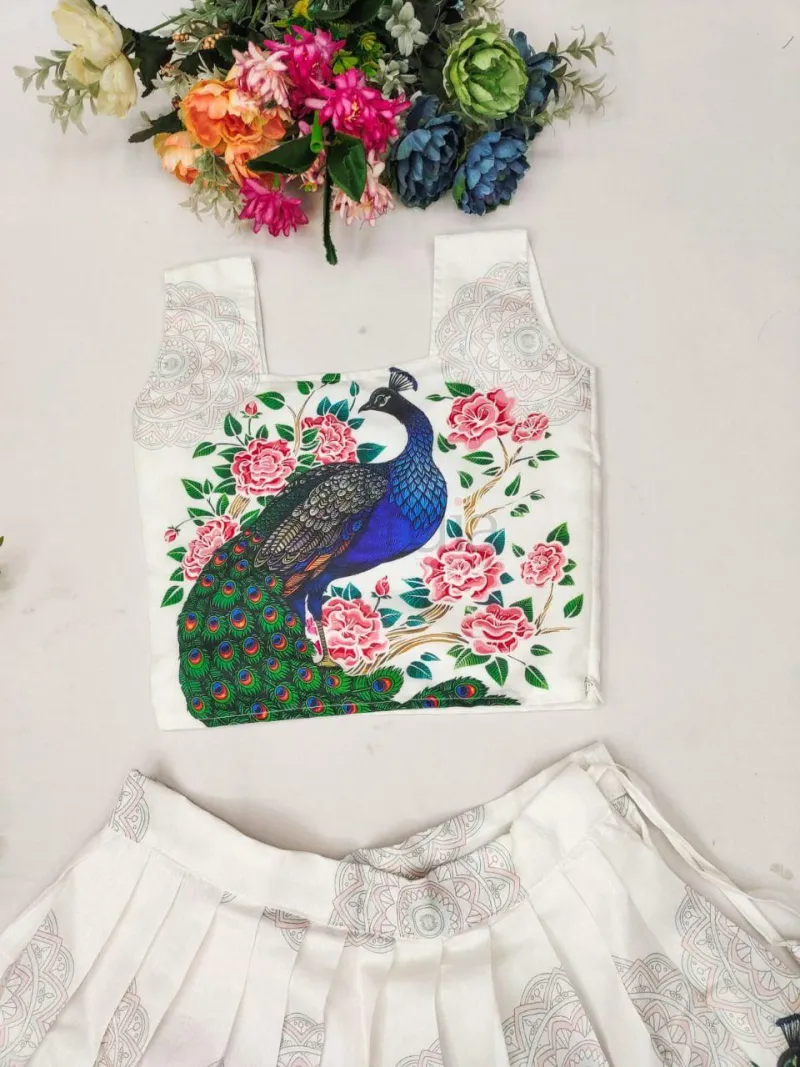 Chinon Silk Lehenga Choli for Kids