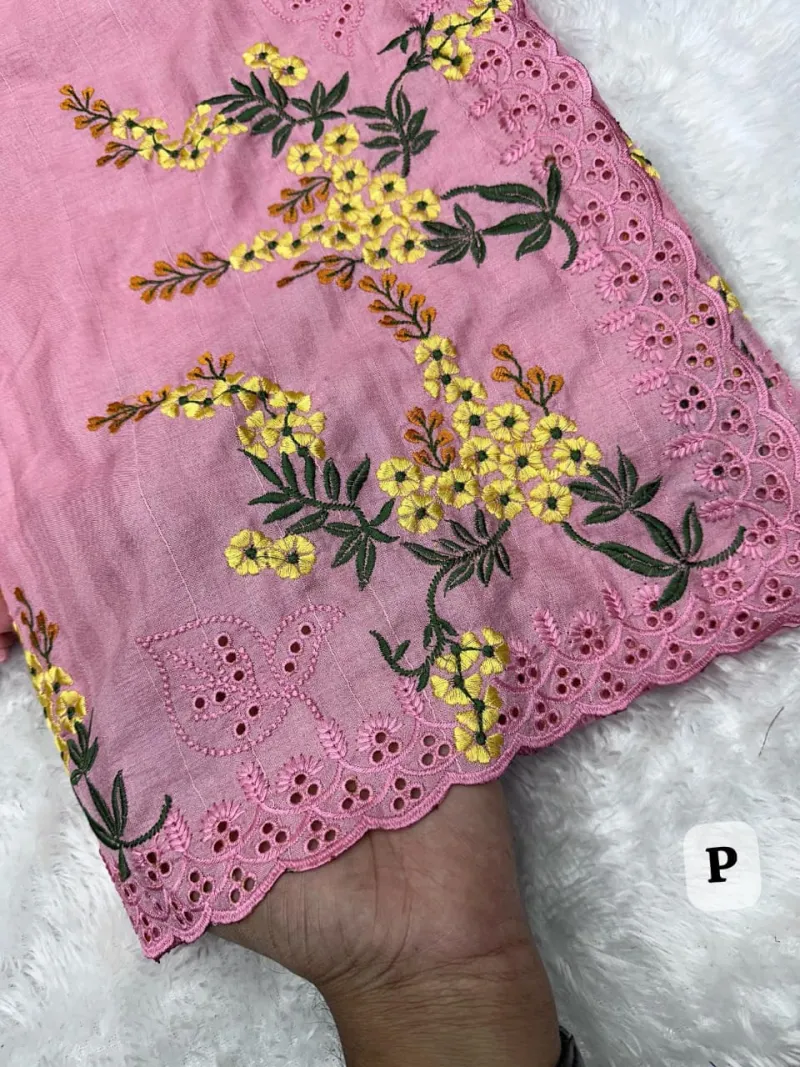Saree in Tussar cotton and matching blouse in Tussar cotton view 9