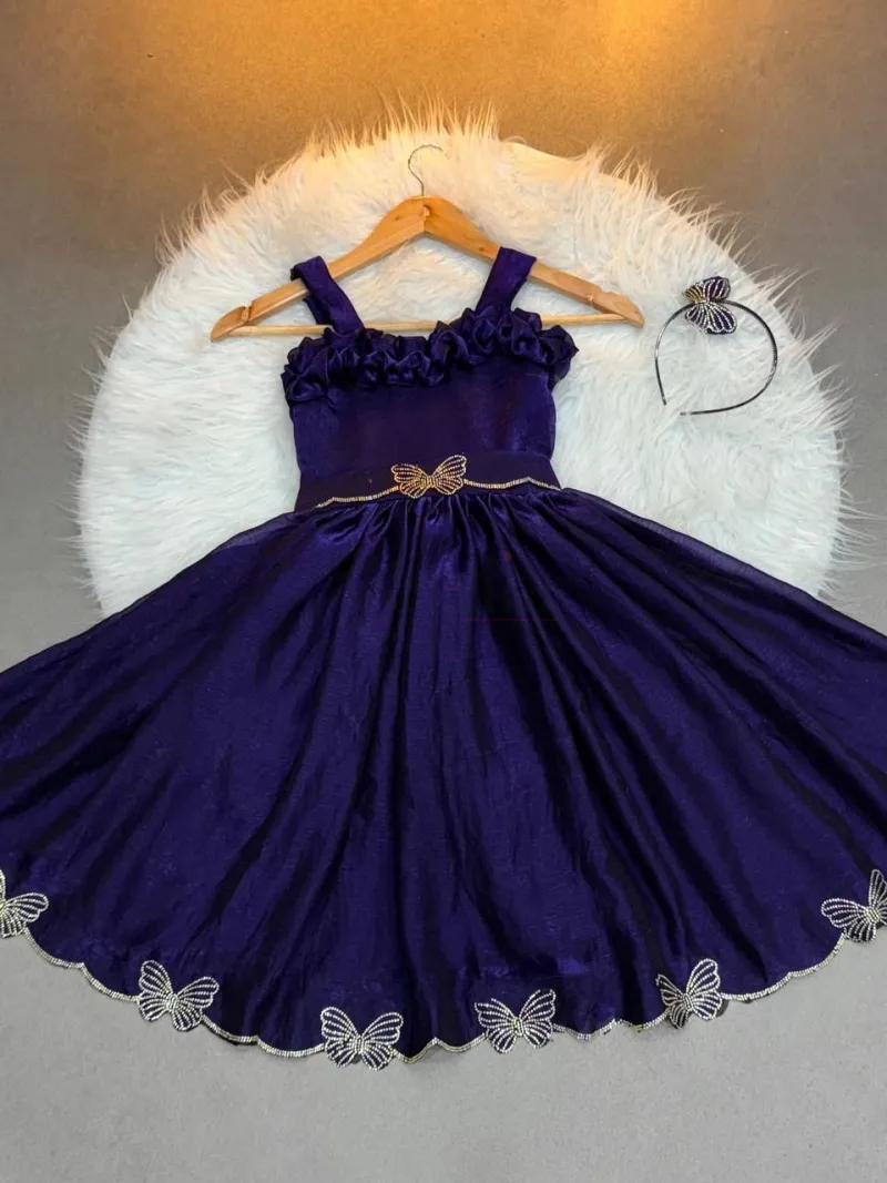 Butterfly cut gown for kids