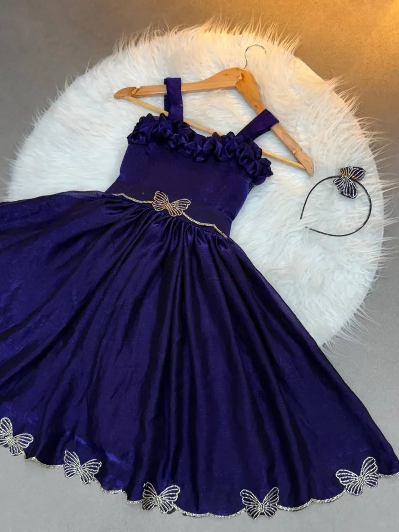 Butterfly cut gown for kids view 4