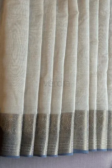Pure Khadi Mul Cotton Saree view 6