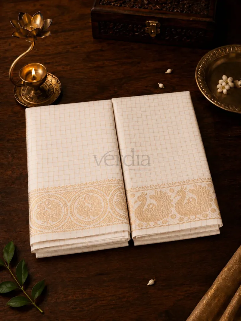 Onam Special Kerala Sungudi Cotton Saree view 5