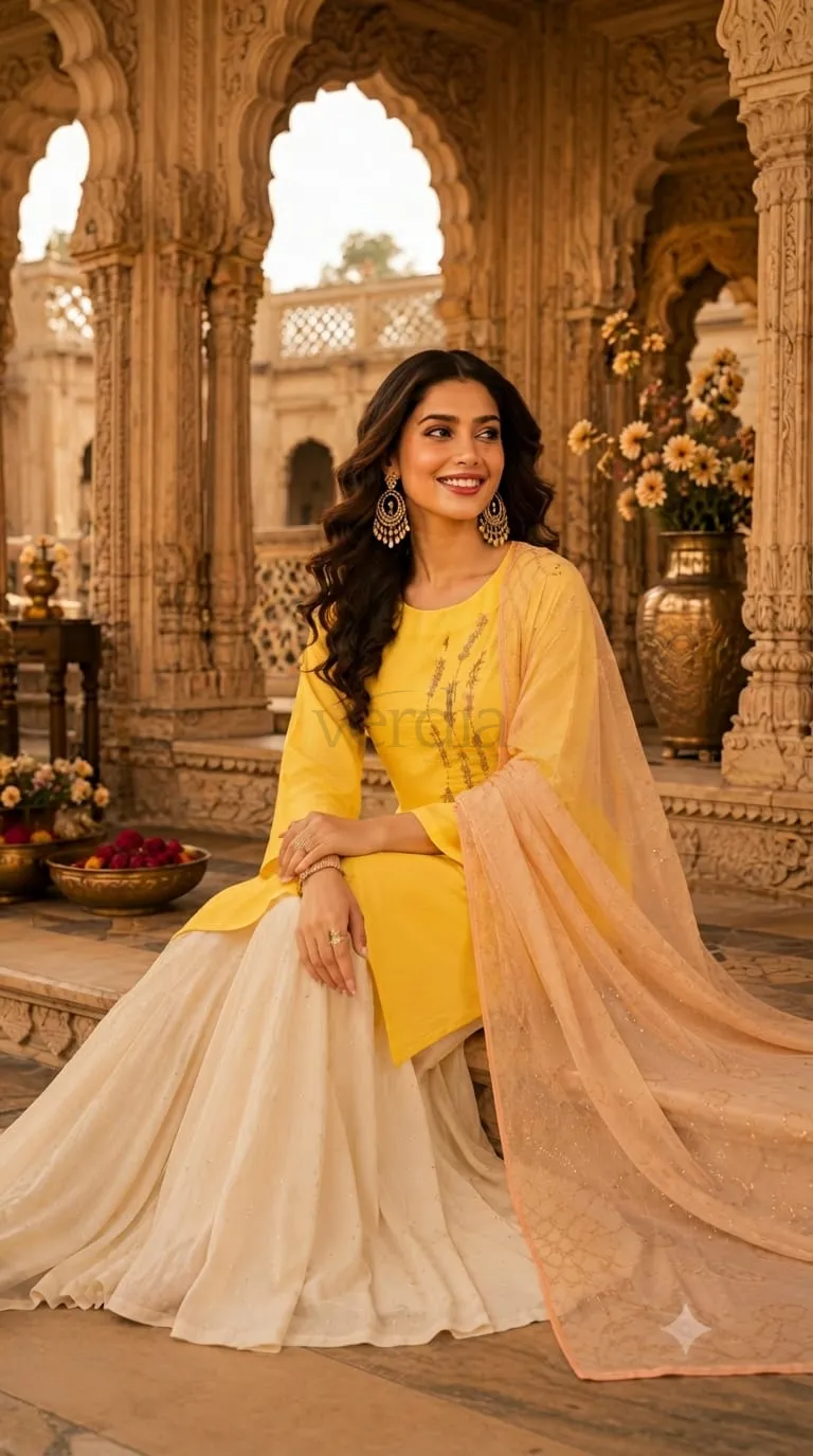 Pure Muslin Silk Sharara view 3