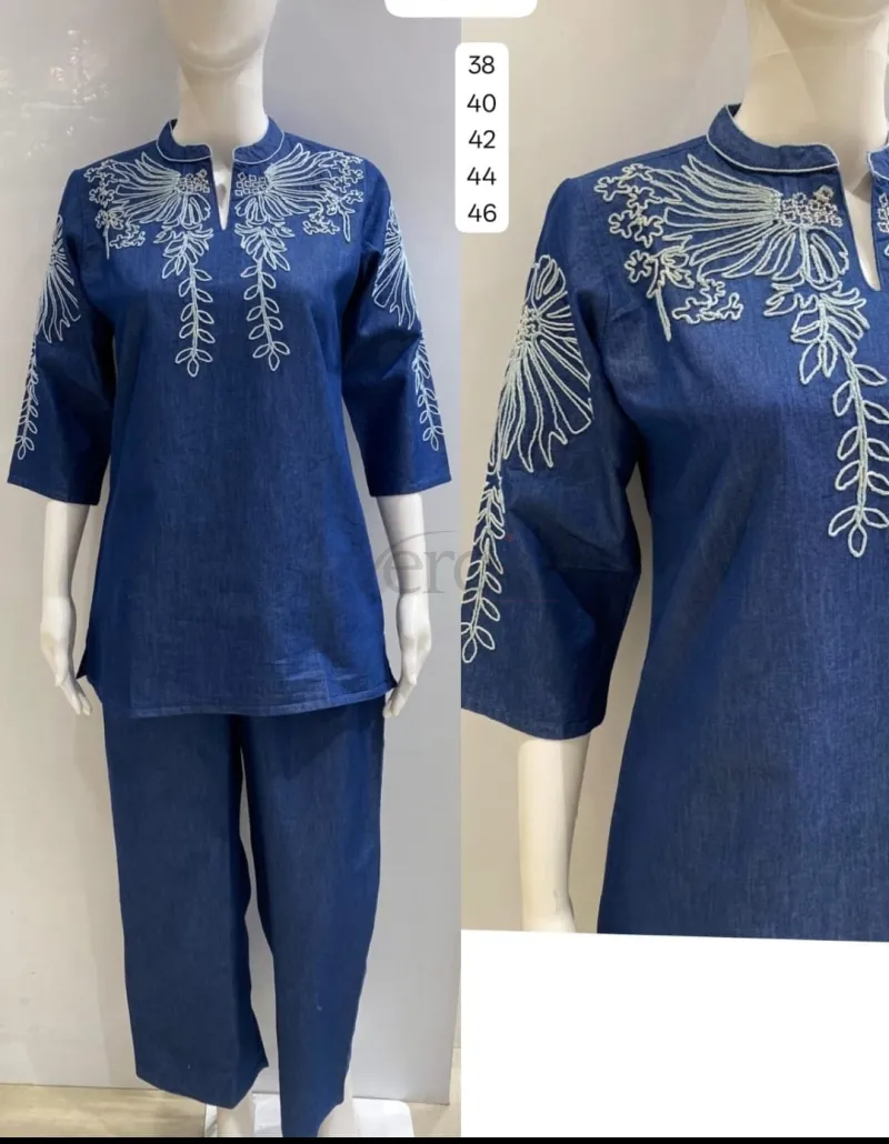 Premium Soft Denim co-ord Set view 2