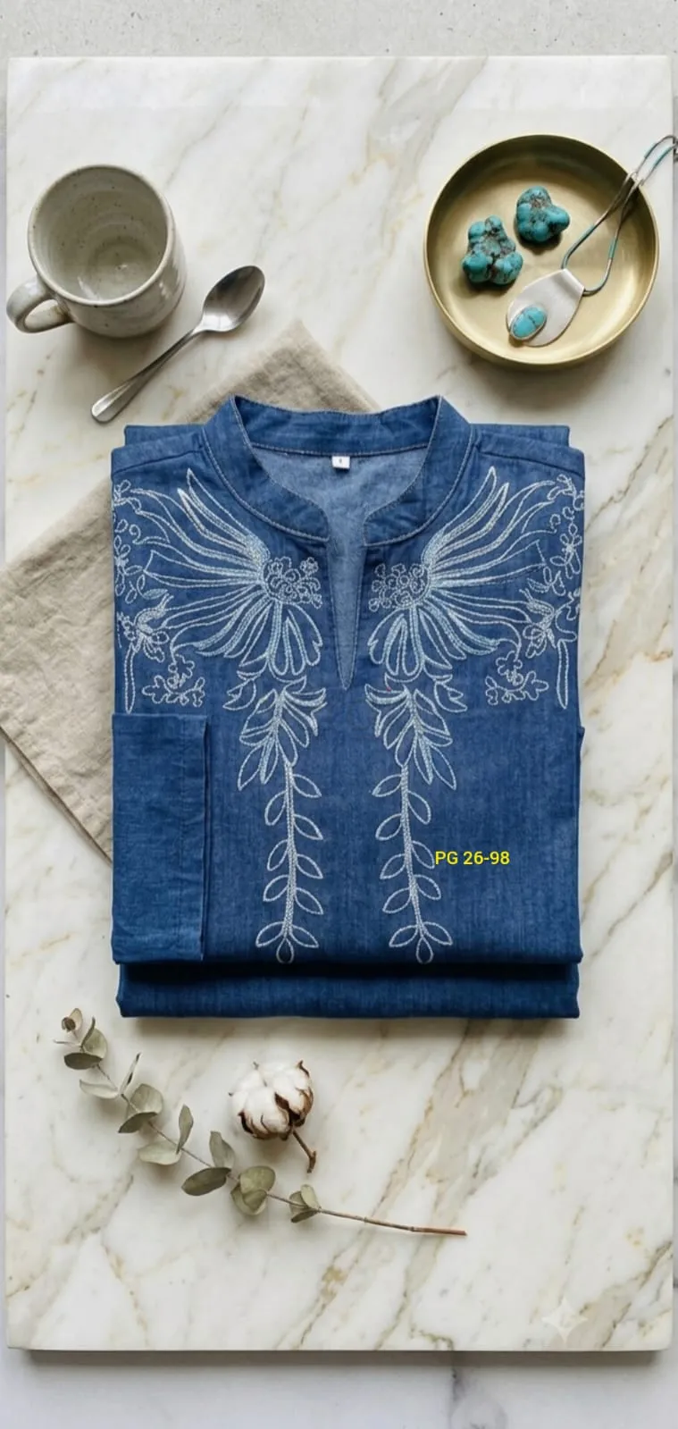 Premium Soft Denim co-ord Set view 5