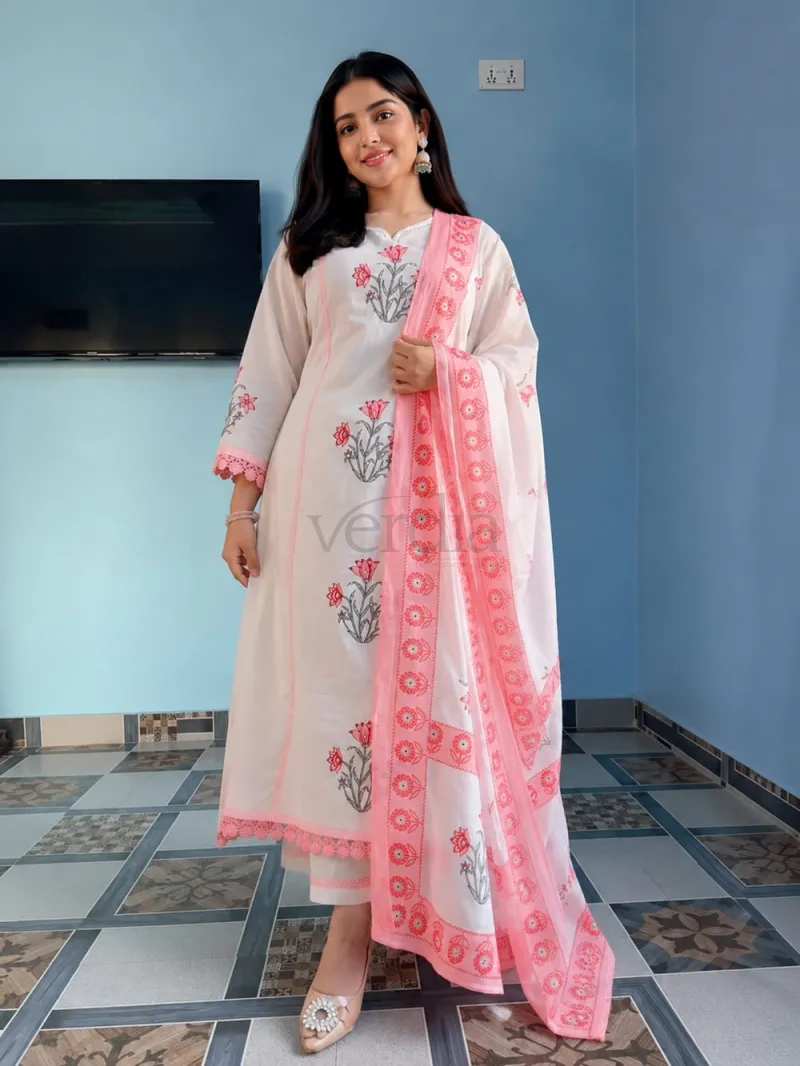 Premium Cotton kurti Set view 2