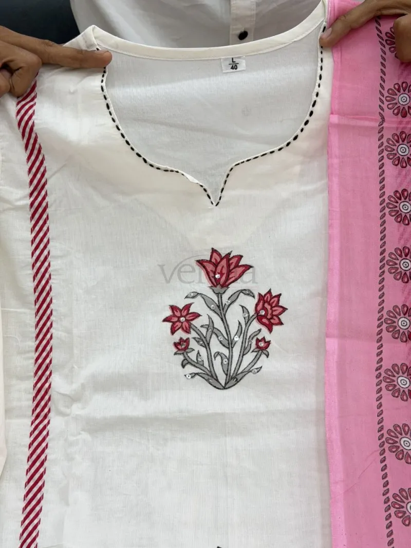 Premium Cotton kurti Set view 5