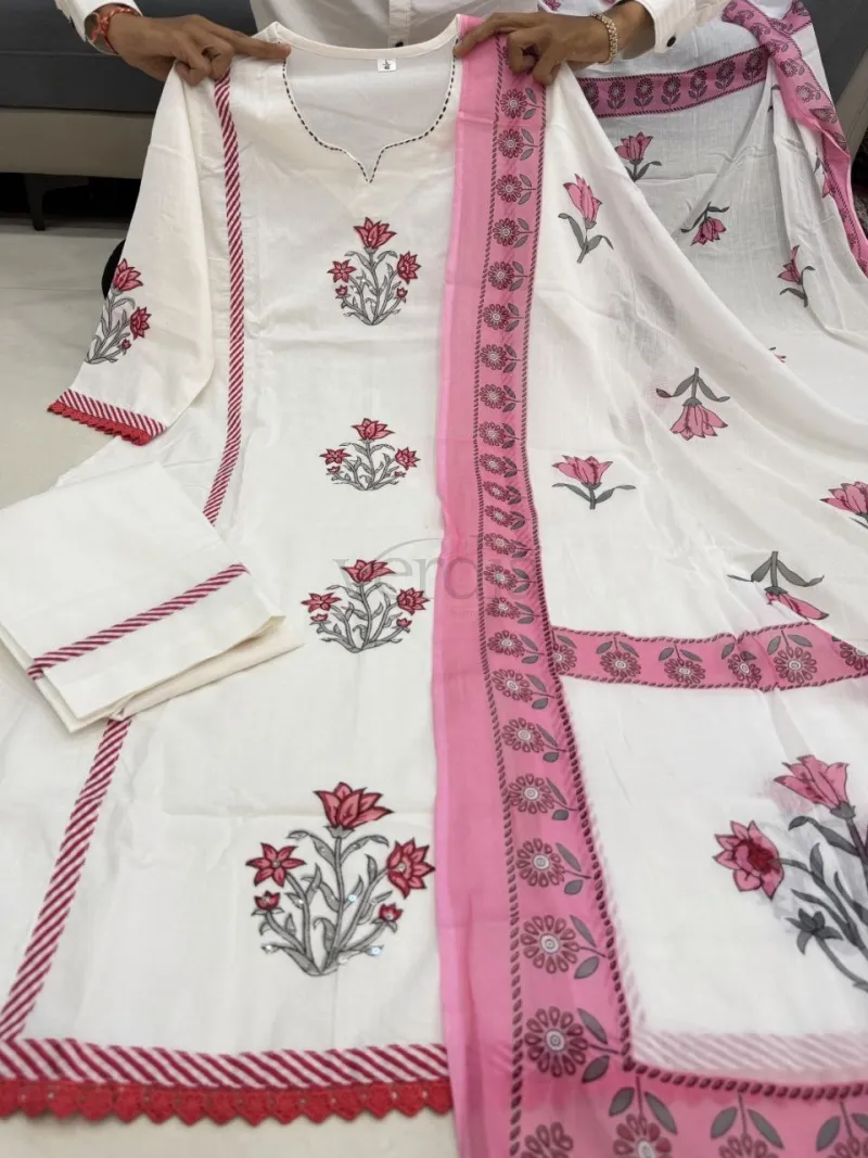 Premium Cotton kurti Set view 6