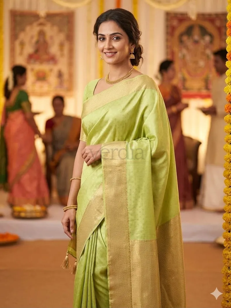 Tissue cotton saree view 3