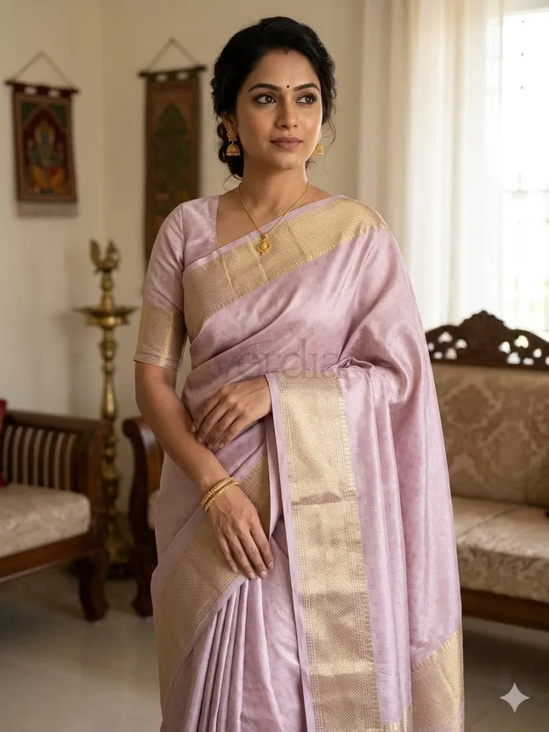 Tissue cotton saree view 7
