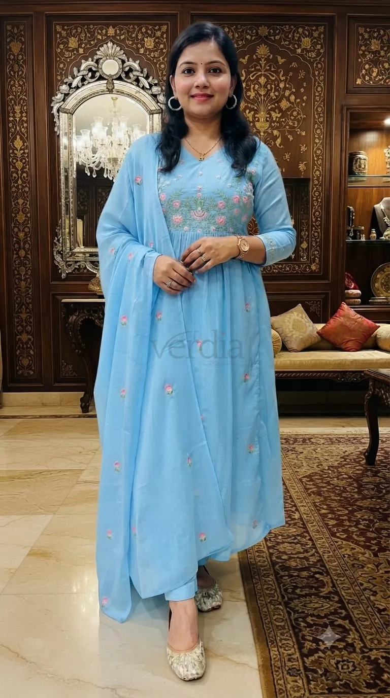 Premium Pure Mul cotton kurti Pant Dupatta set