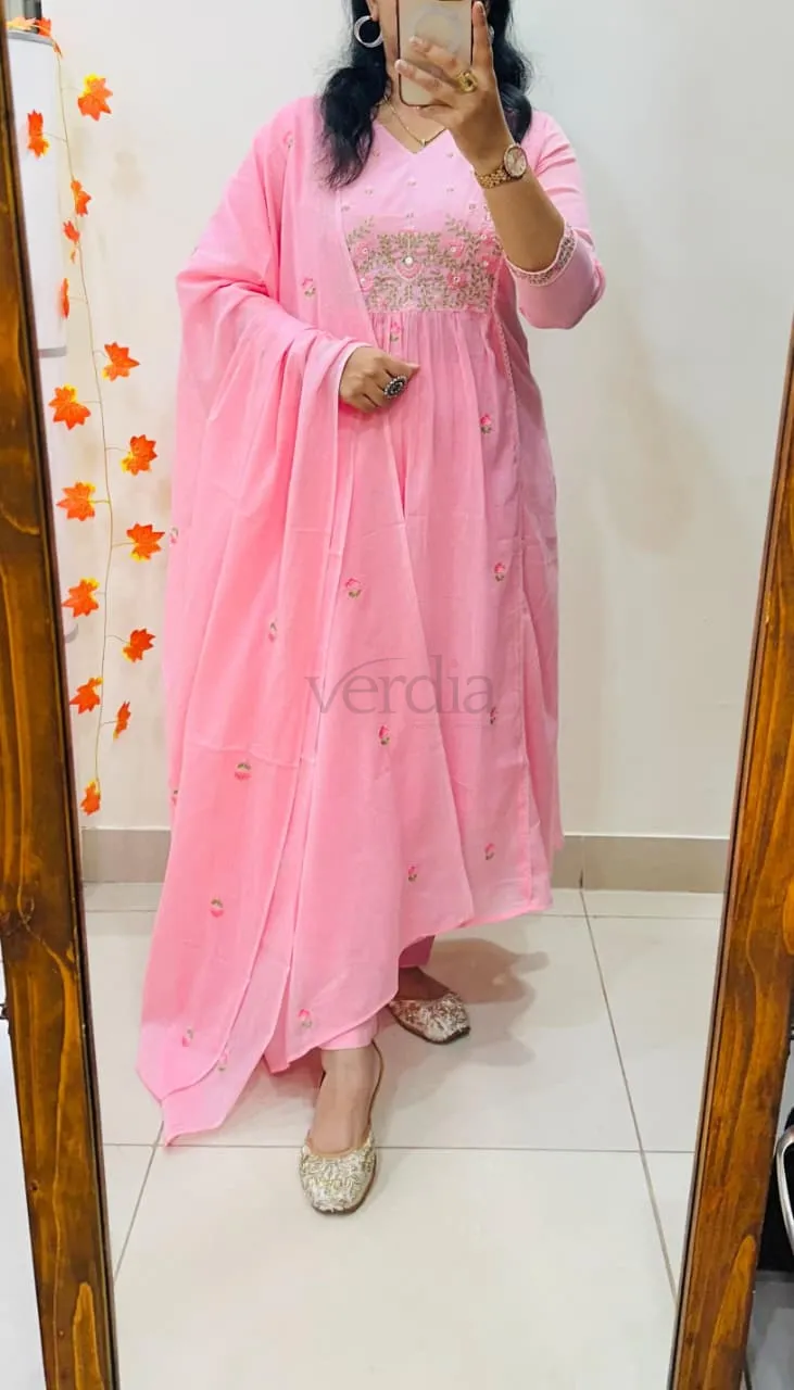 Premium Pure Mul cotton kurti Pant Dupatta set view 9
