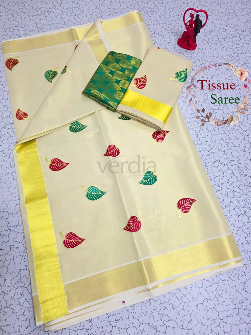 Traditional Onam Kerala Saree view 2