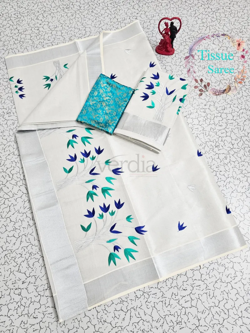 Traditional Onam Kerala Saree view 3