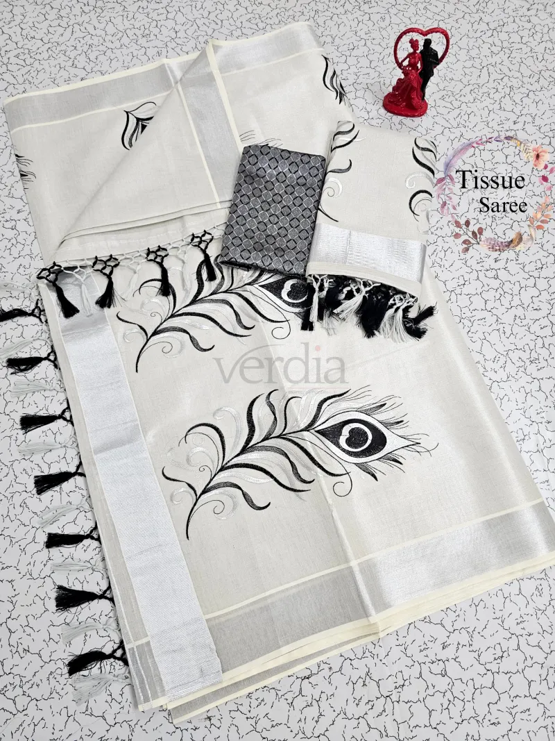 Traditional Onam Kerala Saree view 4