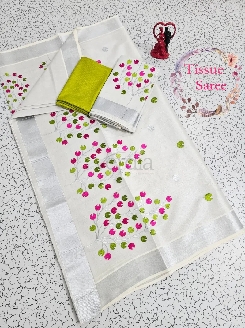 Traditional Onam Kerala Saree view 7