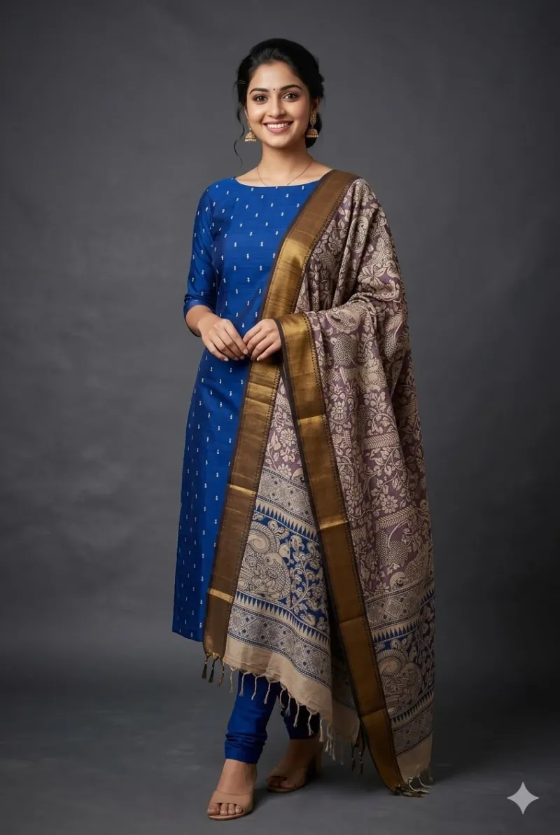 Exquisite Handcrafted Dress Material(Unstitched) without bottom material view 4