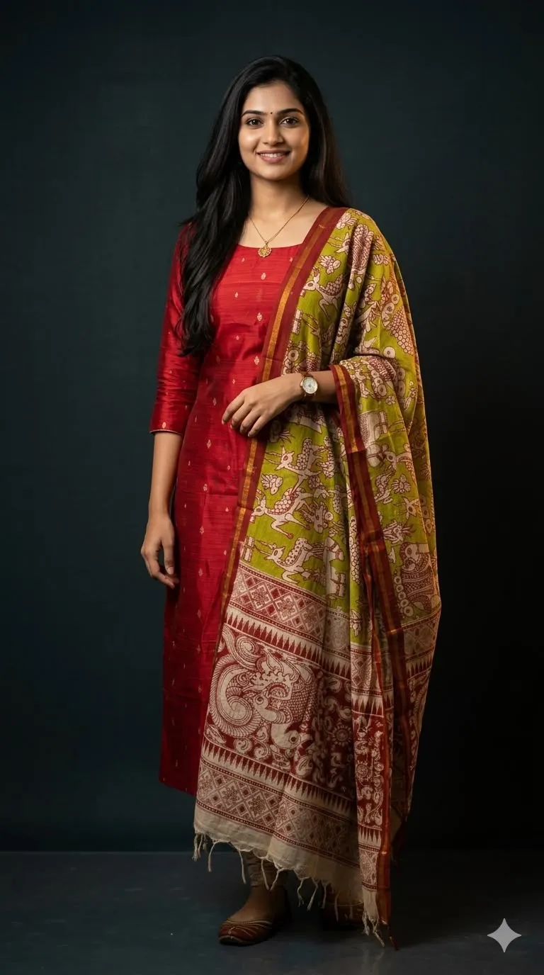 Exquisite Handcrafted Dress Material(Unstitched) without bottom material view 6