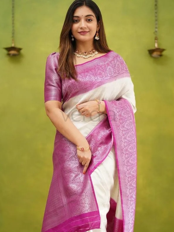 Banarasi Soft Silk Saree (5.5m) with full brocade blouse (0.8m)