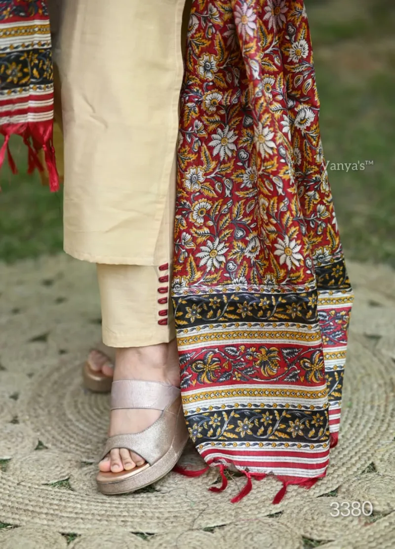 Cotton Silk Kurti Set view 3