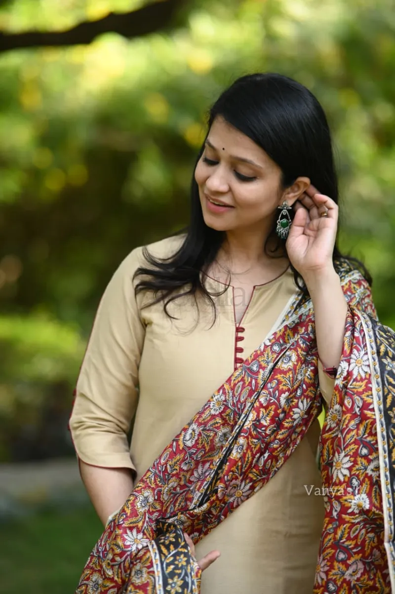 Cotton Silk Kurti Set view 6