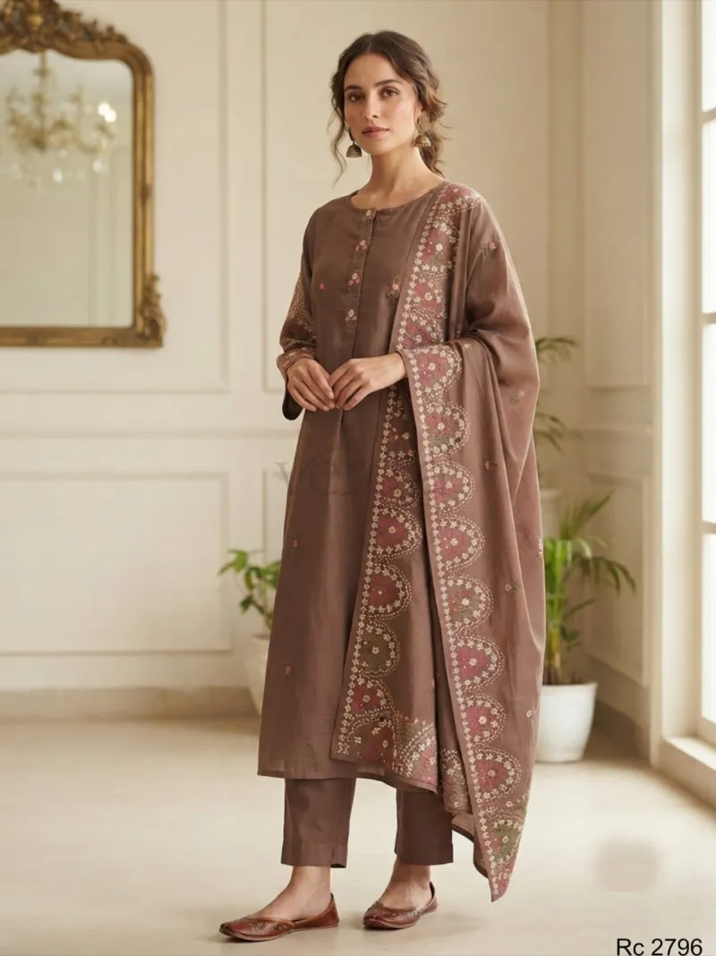Mul cotton kurta set view 3