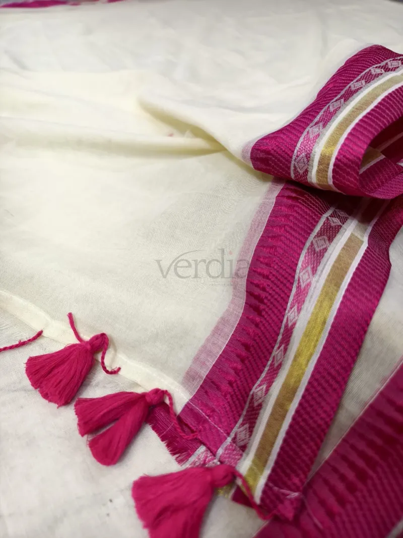 Mull Cotton Saree view 5