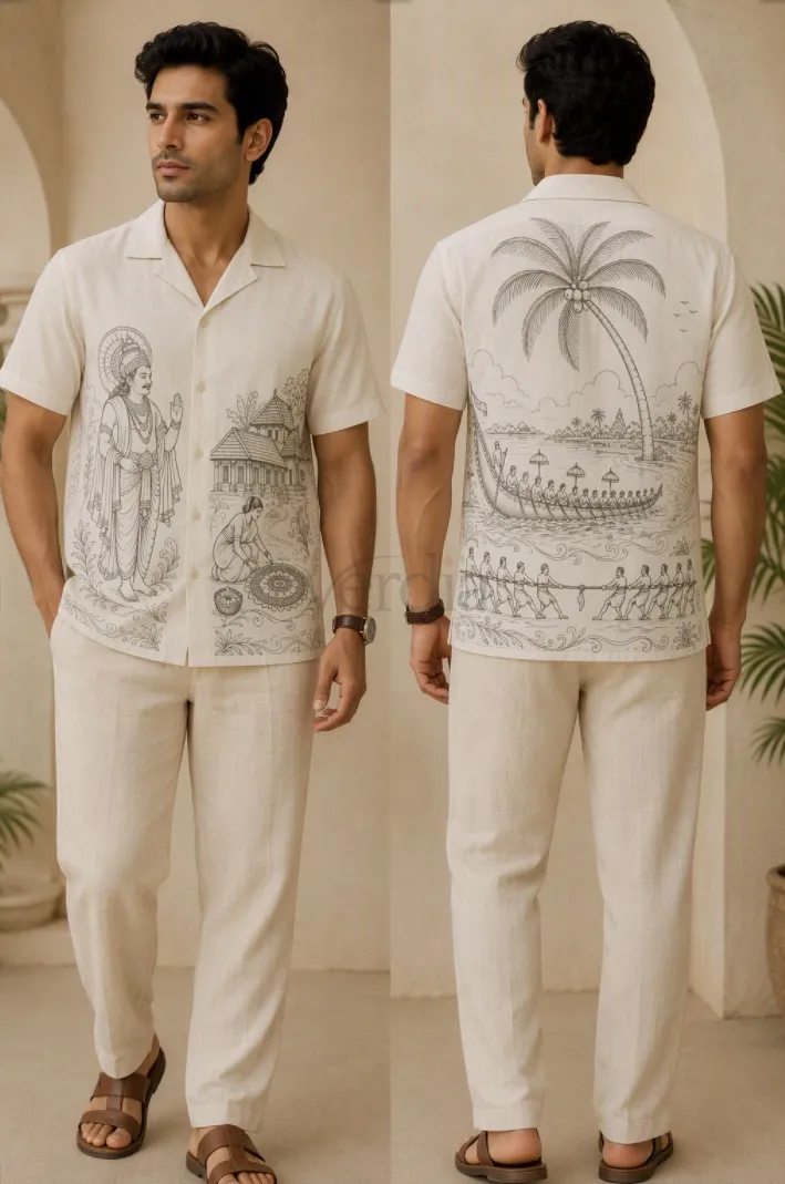 Men's Onam Cuban Collar Shirt view 2