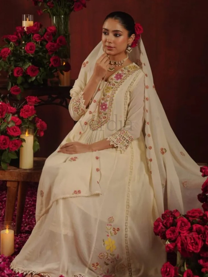 Cotton Mal Anarkali Kurti (semi-stitched) Set view 2
