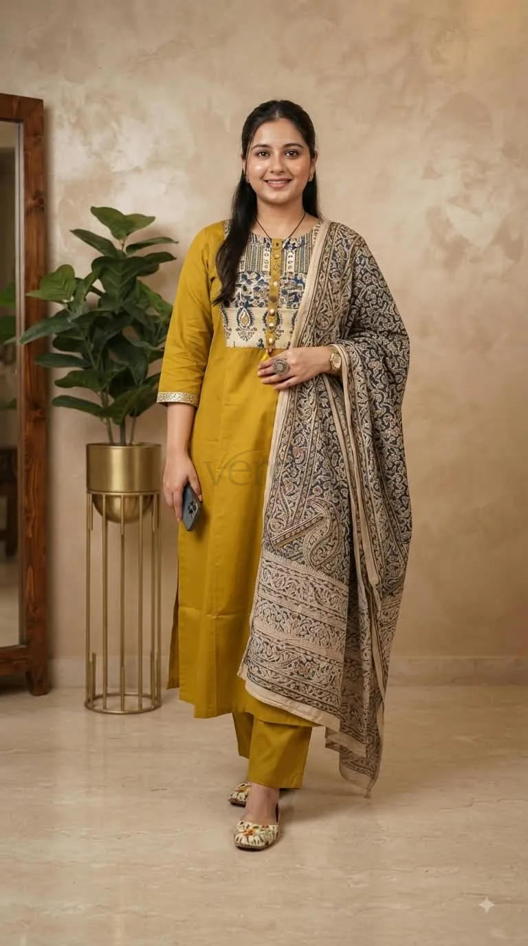 Premium Dhabu Cotton Suit Set view 2