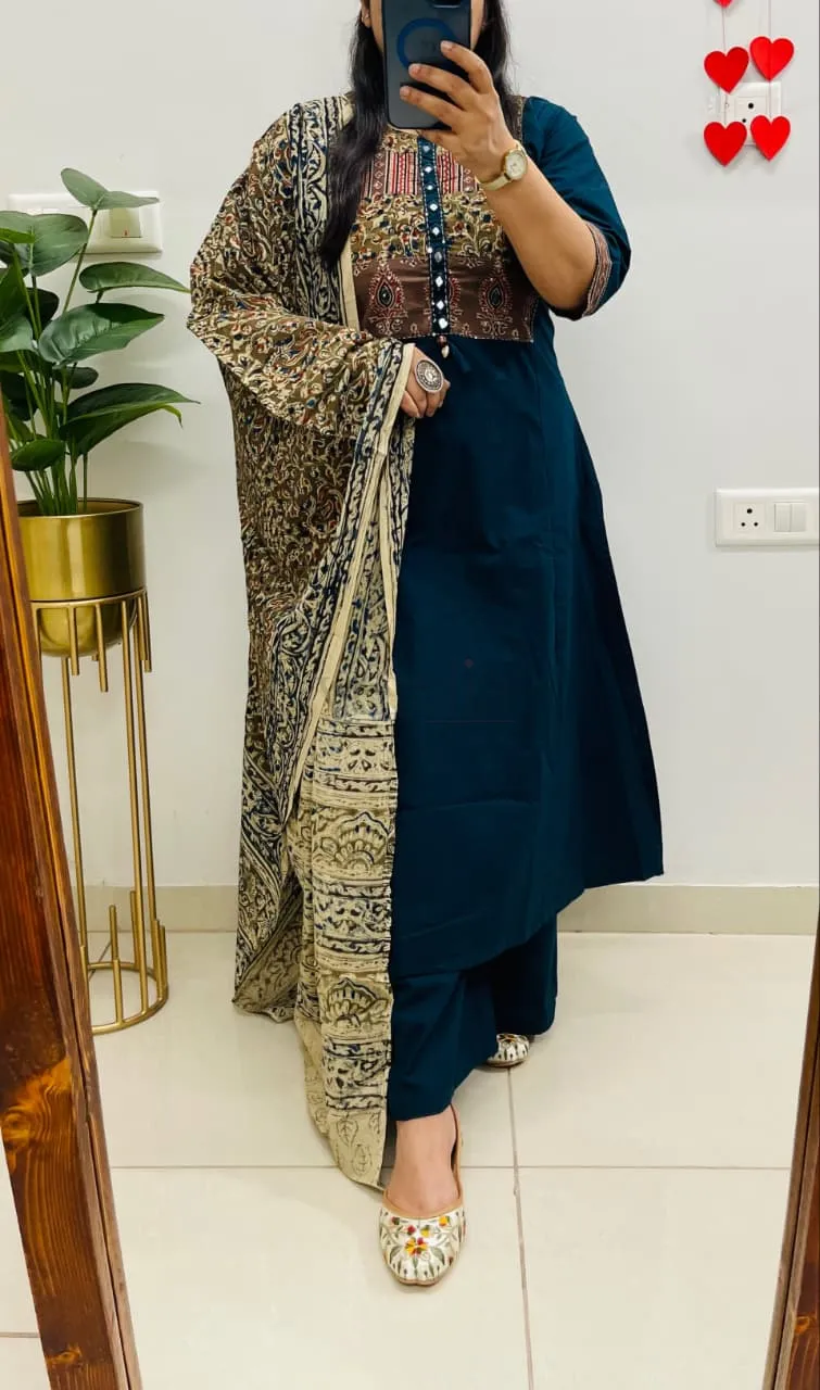 Premium Dhabu Cotton Suit Set view 5