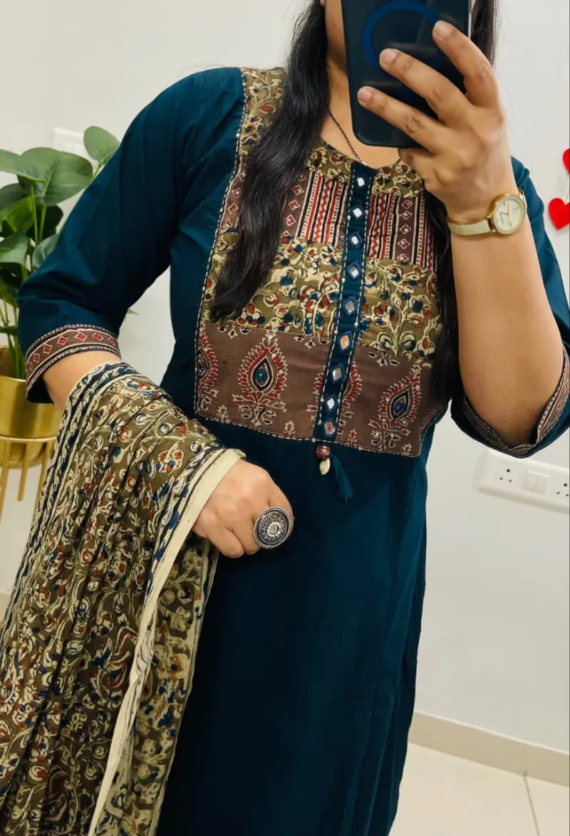 Premium Dhabu Cotton Suit Set view 6