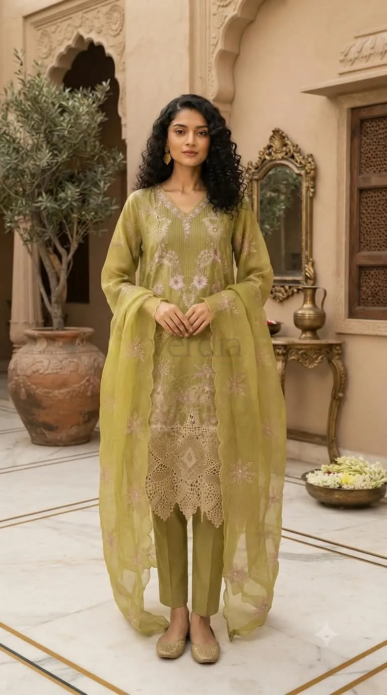 Premium Cotton Kurti Set With Dupatta view 2