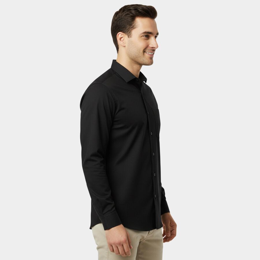 Black Cotton Classic Collar Formal Shirt