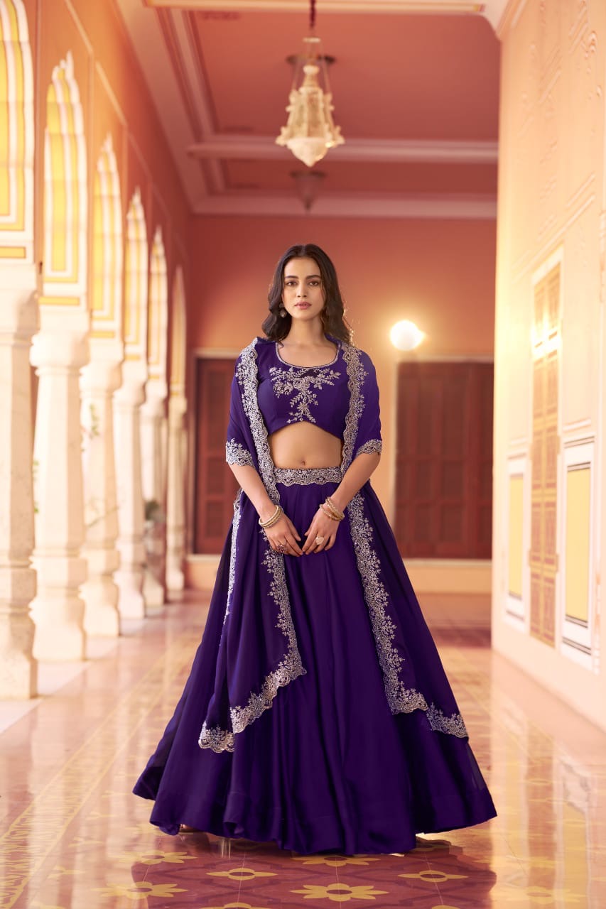 Rangoli Silk Lehenga Set with Exquisite Embroidery and Sequins