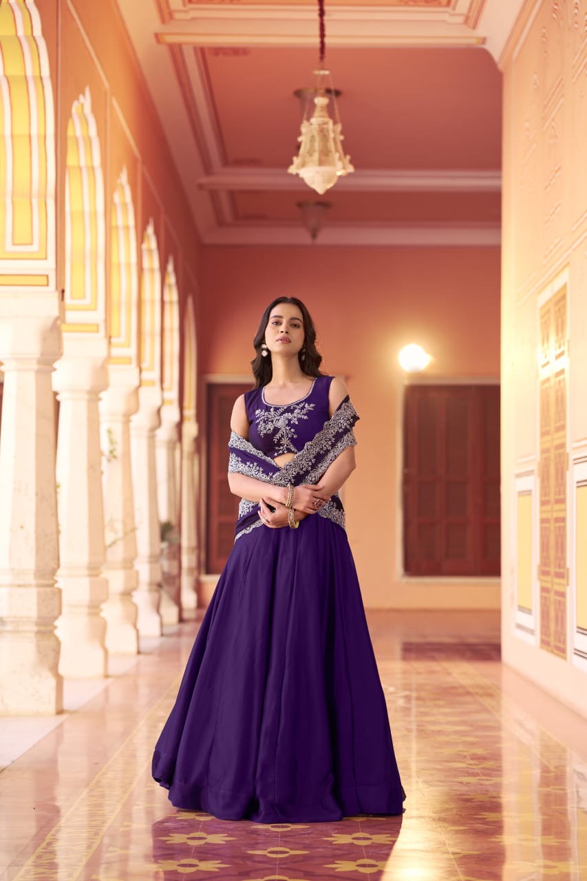 Rangoli Silk Lehenga Set with Exquisite Embroidery and Sequins