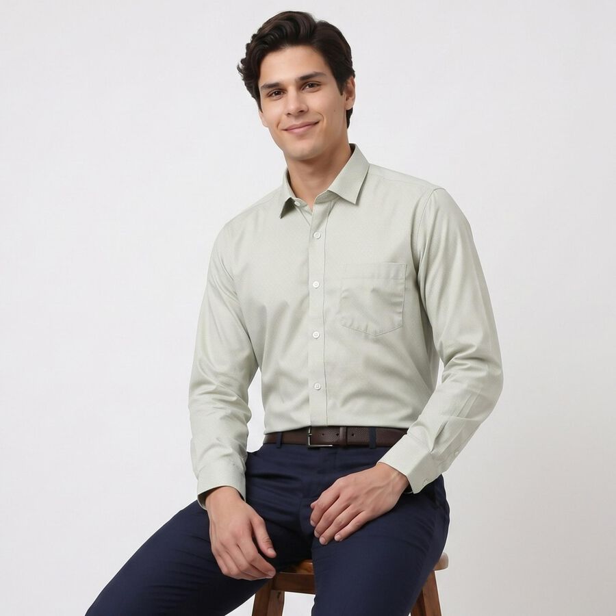 Mint Green Regular Fit Formal Shirt