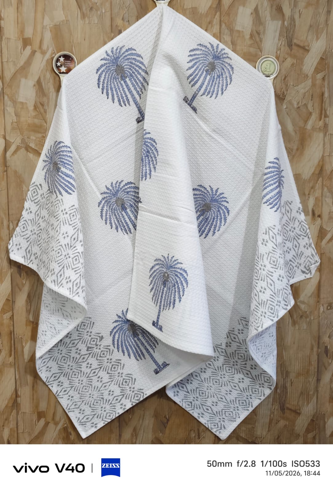 Ultra Premium Waffle Towels With Handblock Printed Bath Towel view 10