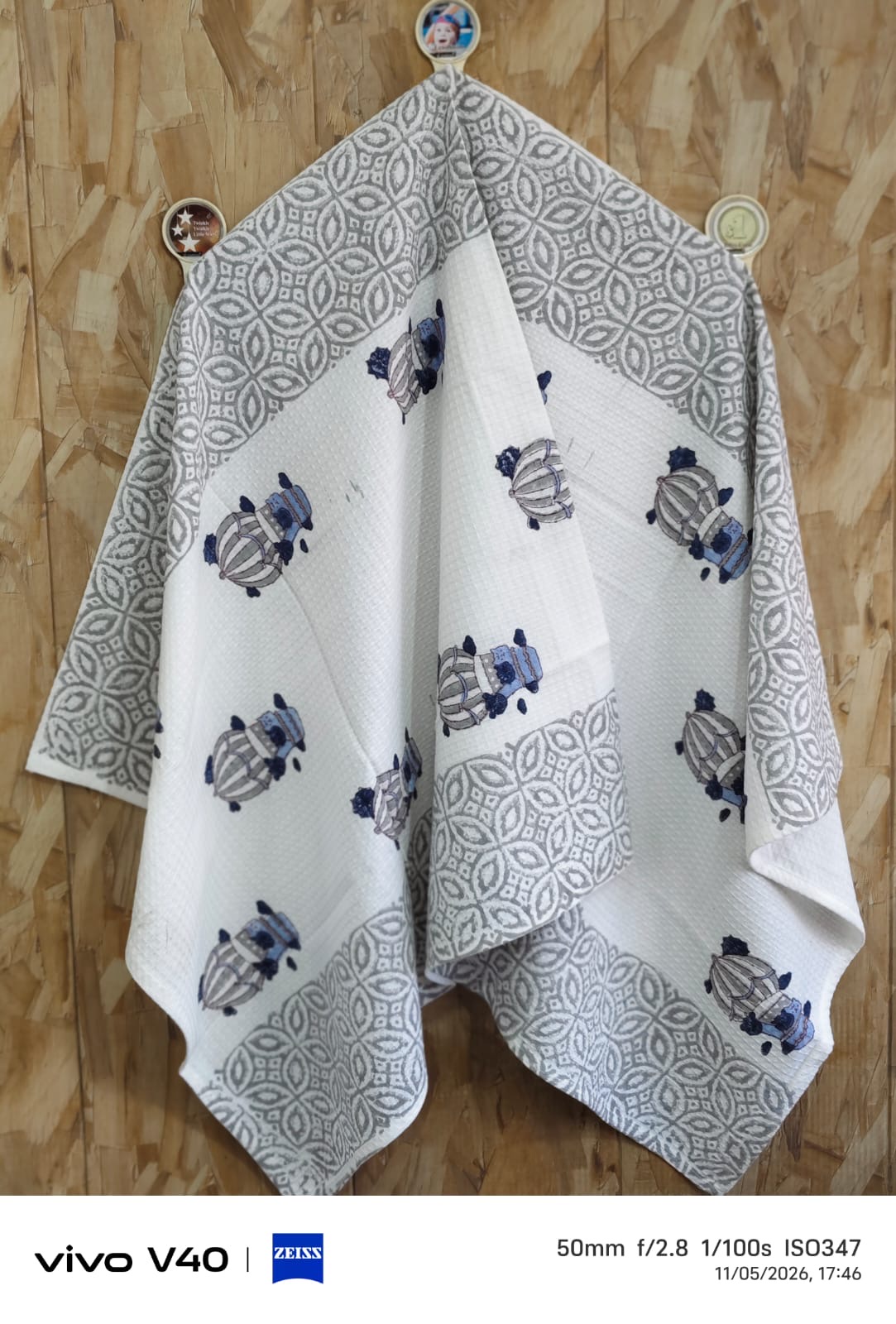 Ultra Premium Waffle Towels With Handblock Printed Bath Towel view 12